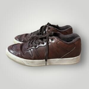 KOIO Capri Low Brown Leather Sneakers Men’s Size 10 Made in Italy Casual Shoes
